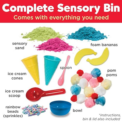 Creativity for Kids Sensory Bin: Ice Cream Shop Playset - Toddler Learning Toys for Kids Ages 3-4+, Pretend Play Ice Cream Set, Kids Gifts for Girls and Boys - style: Ice Cream Shop