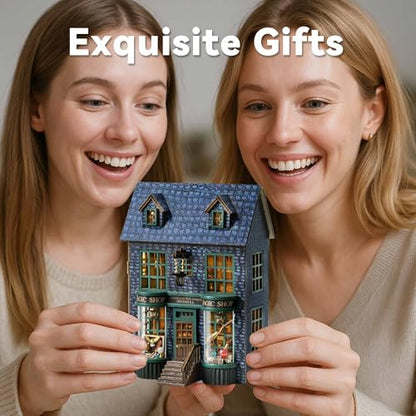 Flever Dollhouse Miniature DIY House Kit Creative Room with Furniture for Romantic Valentine's Gift (Magic Store) - color: Magic Store