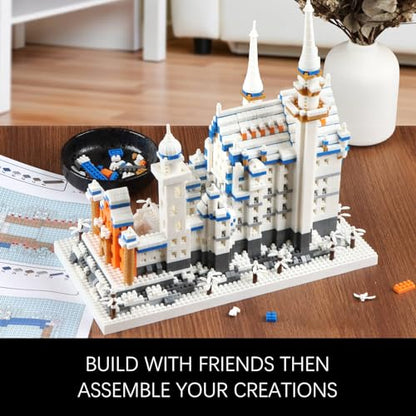 Vziimo Germany Swan Stone Castle Micro Building Blocks Set, Famous World Architecture Model Collection Building Toys for Teens Adults 14+ (2800 PCS) - style: Castle