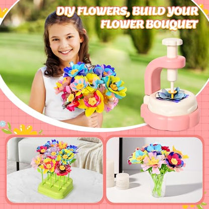 Oviovioi Fabric Flower Bouquets Toys, Arts & Crafts for Kids - Flowers Market Toys,Build Your Flower Bouquet, DIY Toddler Craft Kits for Girls Ages 4 5 6,Ideas Birthday Gifts