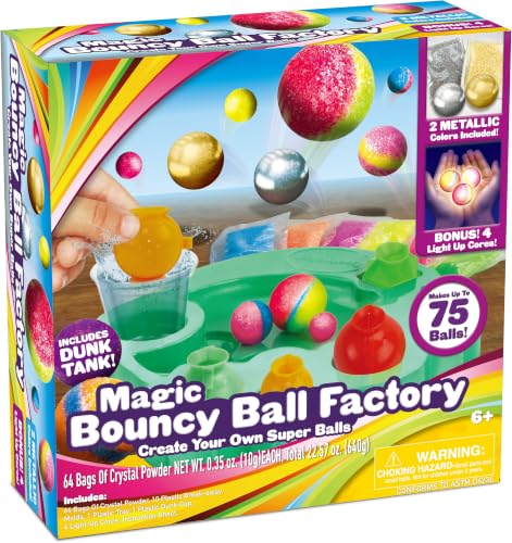 Creative Kids DIY Magic Bouncy Balls - 75 Ball Factory - STEM Science Toys - color: Factory Edition