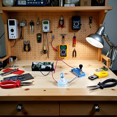 Small Bulb Lights Up Experiment Kit, Electrical Circuit Experiment Kit, Basic Physic Science Playset Educational Kit DIY Physics Experiment Model Kit