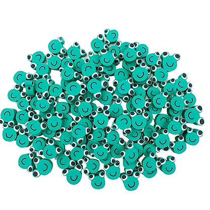 100Pcs Frog Polymer Clay Loose Spacer Beads, 10mm Cute Beads Charms for Women DIY Hair Clip Necklace Bracelet Jewelry Earring Handmade Craft Making - color: frog