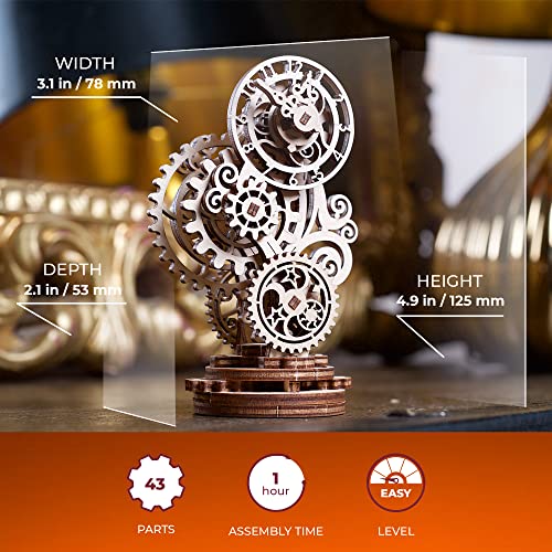 UGEARS Bundles 3D Puzzles - Mechanical Celesta and Steampunk Clock -3D Puzzle Wooden 3-D Puzzles for Adults Model kit DIY Mechanical Puzzles