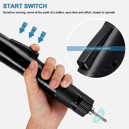 MXBAOHENG Electric Screwdriver Torque Adjustable 5mm Bit AC 110-220V - size: 101