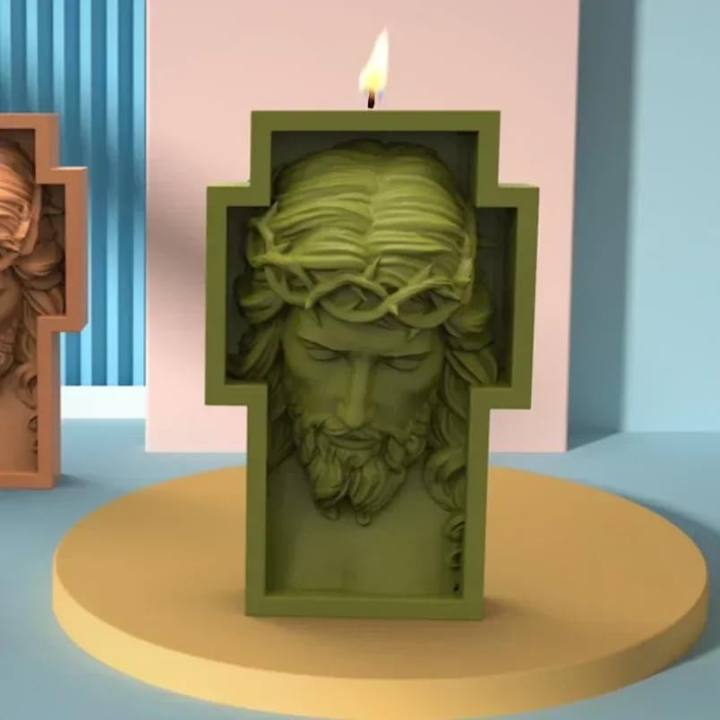 Candle Molds - Silicone Mold for Candles Making, DIY 3D Moulds for Soy Wax, Beeswax, Scented Candle, Valentine's Day Gifts (Redemption) - color: Redemption