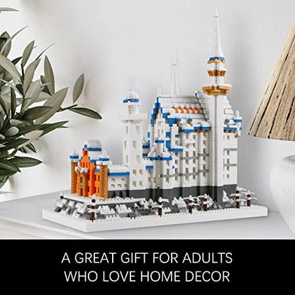Vziimo Germany Swan Stone Castle Micro Building Blocks Set, Famous World Architecture Model Collection Building Toys for Teens Adults 14+ (2800 PCS) - style: Castle