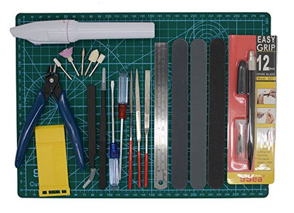 Alemon Gundam Modeler Builder's Tools Craft Set Kit 16 PCS for Professional Hobby Model Assemble Building