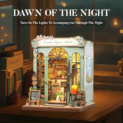 Fsolis Book Nook Kit DIY Miniature House (Champs-Élysées Florist) - color: Champs-élysées Florist