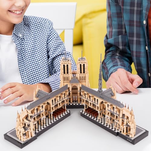 Architecture Notre-Dame de Paris Model Building Block Set, Openable Architecture Model Micro Building Kit Collection Building Toy - color: Notre-dame De Paris-openable