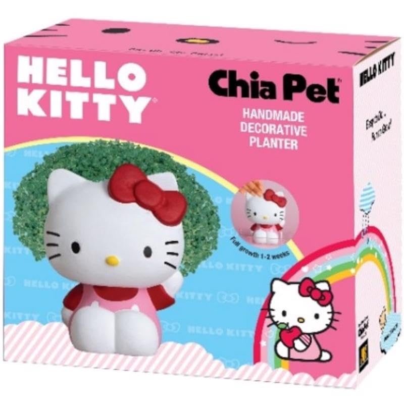 Chia Pet Hello Kitty Terracotta Planter with Seed Pack - color: Hello Kitty
