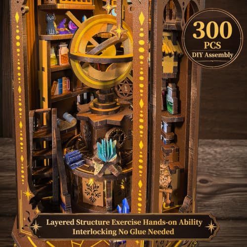 Music Park 3D Wooden Puzzle Book Nook, Magic Lantern - color: Magic Lantern