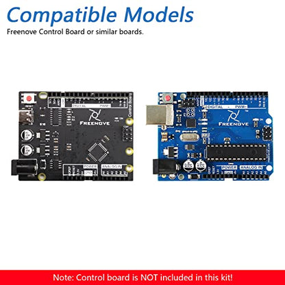Freenove Projects Kit (No Control Board) (Compatible with Arduino IDE), 238-Page Detailed Tutorials, 46 Projects, No Soldering, Simple Wiring