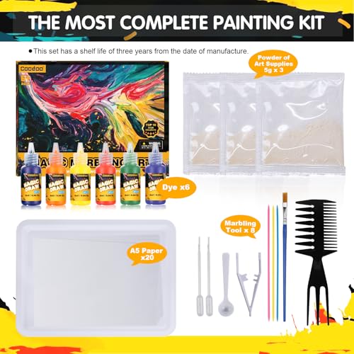 Water Marbling Paint for Kids - Arts and Crafts for Girls Boys Ideal Gifts