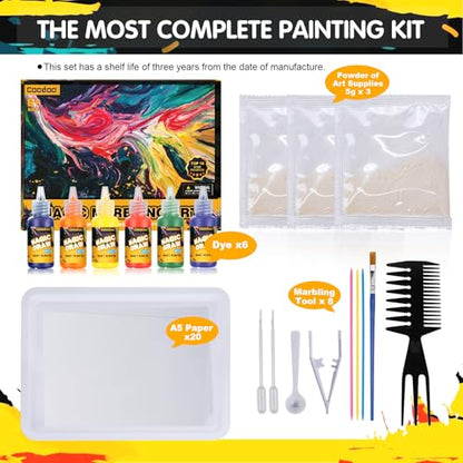 Water Marbling Paint for Kids - Arts and Crafts for Girls Boys Ideal Gifts