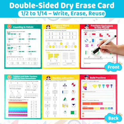 210PCS Magnetic Fraction Playbook, Magnetic Fraction Book - size: 12.5*10.9in