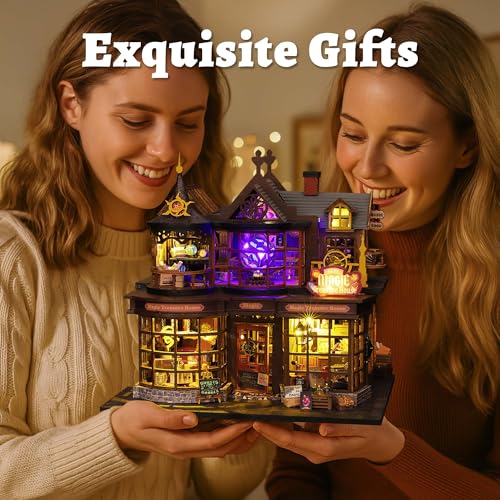 Flever Dollhouse Miniature DIY House Kit Creative Room with Furniture for Romantic Artwork Gift (Magic Treasure House) - color: Magic Treasure House