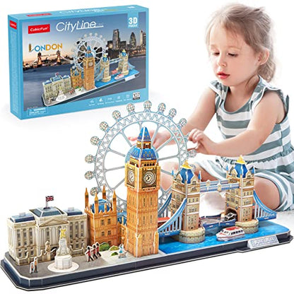 CubicFun London City Line 3D Architecture Puzzle, 107 Pieces - style: 3 CITY LINE LONDON