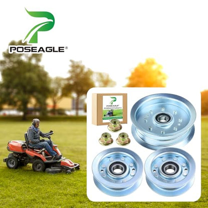 2 Pcs GY22172 Idler Pulley with GY20629 Idler Pulley for D140 Deck - size: 1xGY20629+2xGY22172