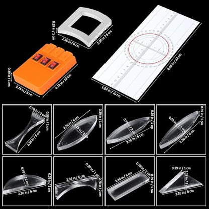BESPORTBLE Physics Optics Experiment Kit, Geometric Light Refraction Triangular Prism Concave Convex Lens Set, Science Teaching Demonstration Tool for School