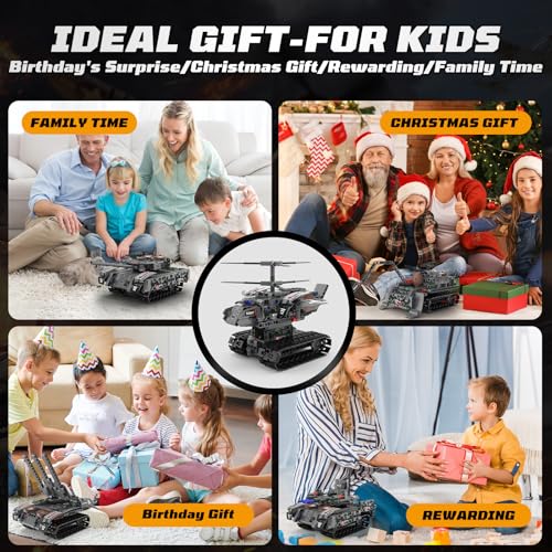 Robot Building Kit with Remote Control STEM Gift for Boys Age 6-14 | Birthday Gift for Boys Girls Ages 6-14 | 389PCS 5-in-1 Robot | APP + Remote | Engineering kit | Rechargeable |Educational - color: K96152