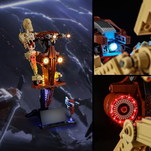 Vaodest Light for Lego 75428 Battle Droid with STAP Set,Design and Configuration Compatible with Model 75428(Light Only, Not Building Block Kit) - style: 75428 Battle Droid with STAP Set