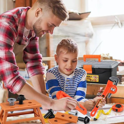 Kids Tool Set 48pcs, Christmas Birthday Gifts for Boys Girls Ages 3 , 4, 5, 6, 7,Toddler Tool Set with Portable Tool Box & Electronic Toy Drill, Construction Toys Tools for Toddlers - style: A-Kids Tool Set