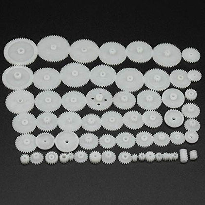 58pcs Plastic Gears Module 0.5 for DC Motor DIY Model Toys