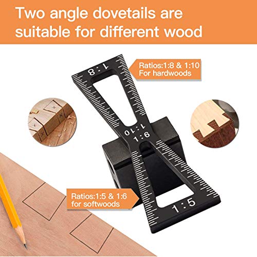 YOSELIN Marking Gauge Wheel Dovetail Jig Set Cam Lever Lock 8 Inch