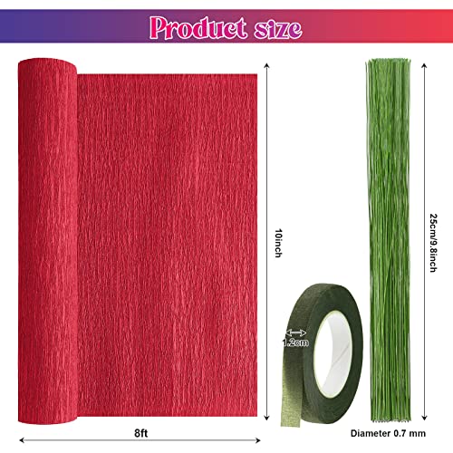 Chrisfall 12 Rolls Crepe Paper Streamers, 8 Feet X 10 Inch, Elegant Colors - color: Elegant Colors