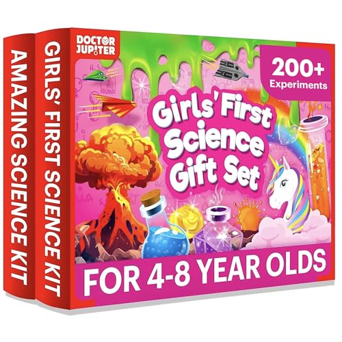Doctor Jupiter Girls’ First Science Gift Set for Ages 4+, Birthday Gift - style: Girls' Amazing Science Gift Set: 4+