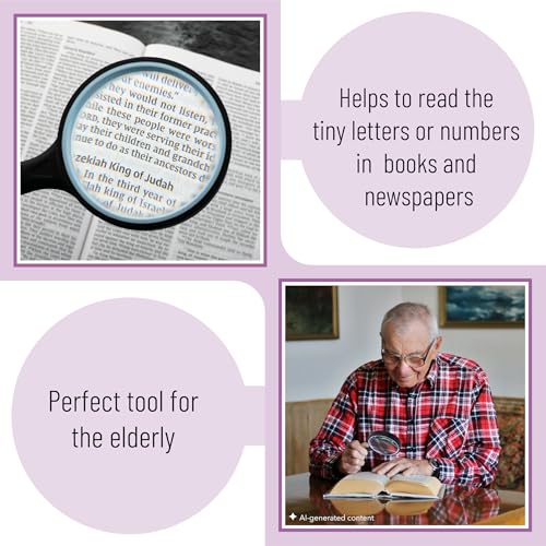 Mr. Pen- Magnifying Glass, 2 Pack, 5X Magnifier, 75mm Glass Lens - color: Pastel, size: 5X Magnifier