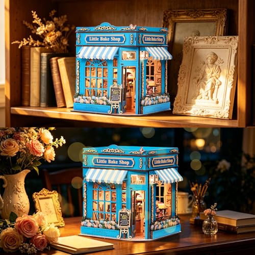 TOYQI Book Nook Kit, DIY Miniature Dollhouse Kit for Adults and Teens - color: Little Bake Shop