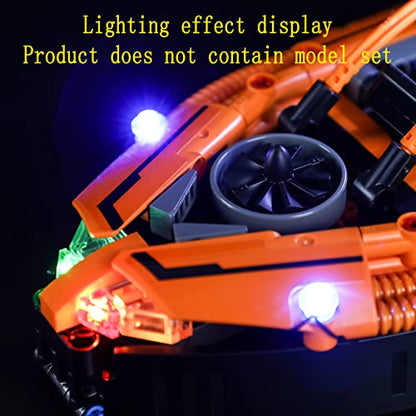 GEAMENT LED Light Kit Compatible with LEGO Rescue Hovercraft - Lighting Set for Technic 42120 Building Model (Model Set Not Included)