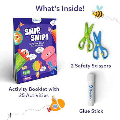 Skillmatics Snip Snip, Scissor Skills, Felt Craft Activity, Gift for Kids - style: 1. Multi-Theme