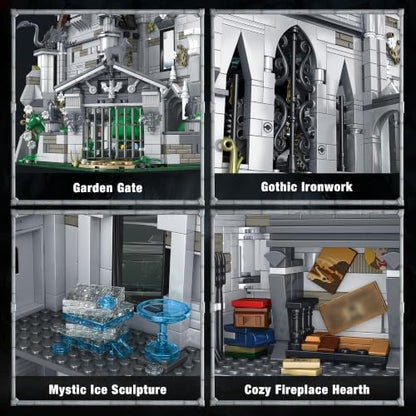 Mysterious Gothic Castle Mansion Building Blocks for Adults, 1788 PCS