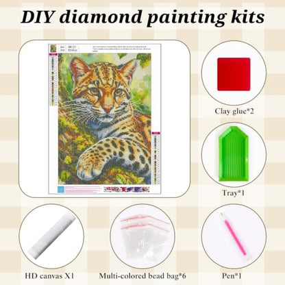 BYGFHLYW 5D Cat Diamond Painting Kit for Adults, Animal Diamond Art Kits - color: KM1231-1