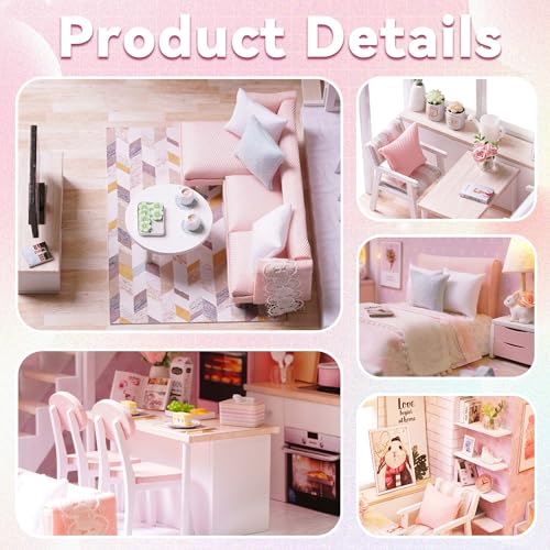 Flever Dollhouse Miniature DIY House Kit Creative Room with Loft Apartment Scene for Romantic Artwork Gift (Tranquil Life) - color: Tranquil Life