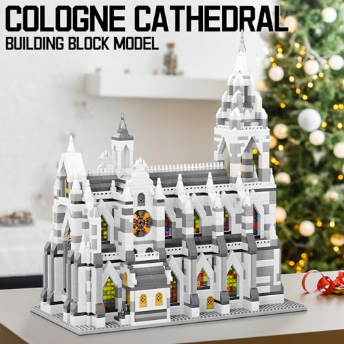 Miniature Building Blocks Cologne Cathedral Model Set (3598 Pieces) - Building Toys, Suitable for Adults as Gifts - style: Cologne Cathedral Model