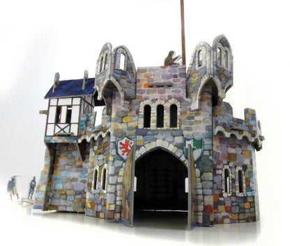 Clever Paper Round Tower with Figures