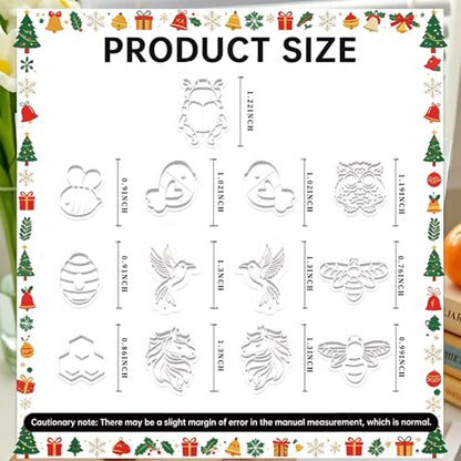 13 Pcs Easter & Animal Polymer Clay Cutters Set - Chicken, Bee & Owl Imprint Cutters for Polymer Clay Jewelry Making, Fit Gift for Animal Lovers, Friends, Sisters & Wives - color: Birds