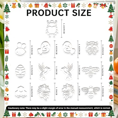 13 Pcs Easter & Animal Polymer Clay Cutters Set - Chicken, Bee & Owl Imprint Cutters for Polymer Clay Jewelry Making, Fit Gift for Animal Lovers, Friends, Sisters & Wives - color: Birds