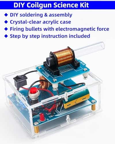 DIY Electromagnetic Coil Shooting Soldering Practice Kit,STEM Projects