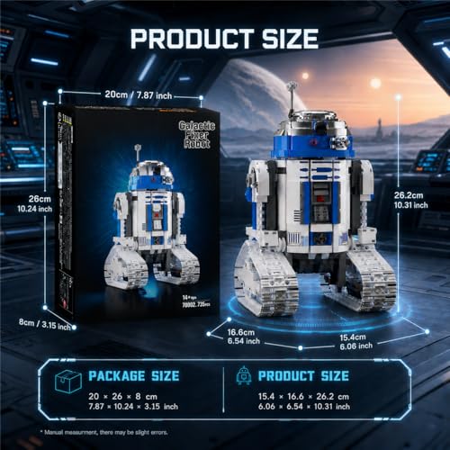 Galaxy Mechanic Robot Building Kit, Remote & App Control STEM Robot Building Toys, Compatible with Lego Robot, Father's Day Birthday Gifts for Teens Adults Fathers, 735PCS