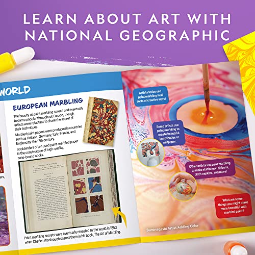 National Geographic Marbling Paint Craft Kit to Create Marble Art for Kids - style: Paint Marbling Kit