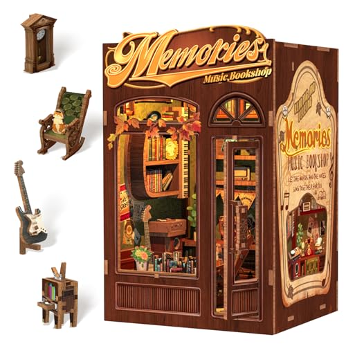 CUTEBEE Book Nook Kit, DIY Miniature House Kits, Diorama Bookshop - color: The Darkness Herbarium