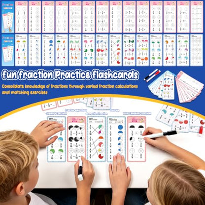Magnetic Fraction Book for Kids, Magnetic Playbook Fraction Puzzle Set