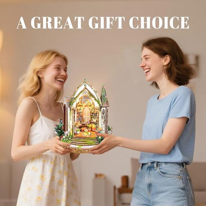 Book Nook Kit DIY Miniature House 3D Wooden Puzzle - Dreamland Floral Studio - color: Dreamland Floral Studio