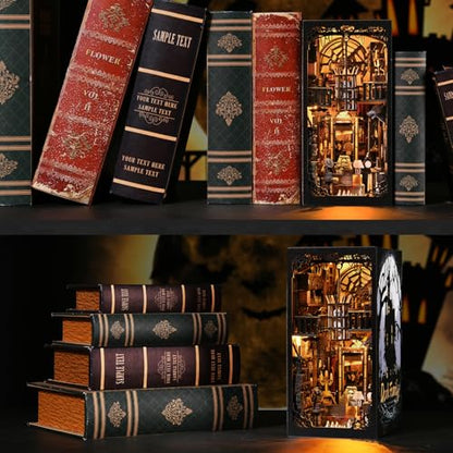 Book Nook Kit, Book Nook Kits for Adults DIY Booknook Model Build - color: Dark Family