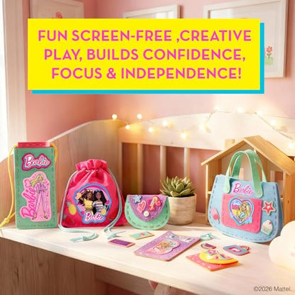 Barbie® Sew Your Own Minibag Kit for Kids Ages 6-12 - 6 Felt Bag Projects
